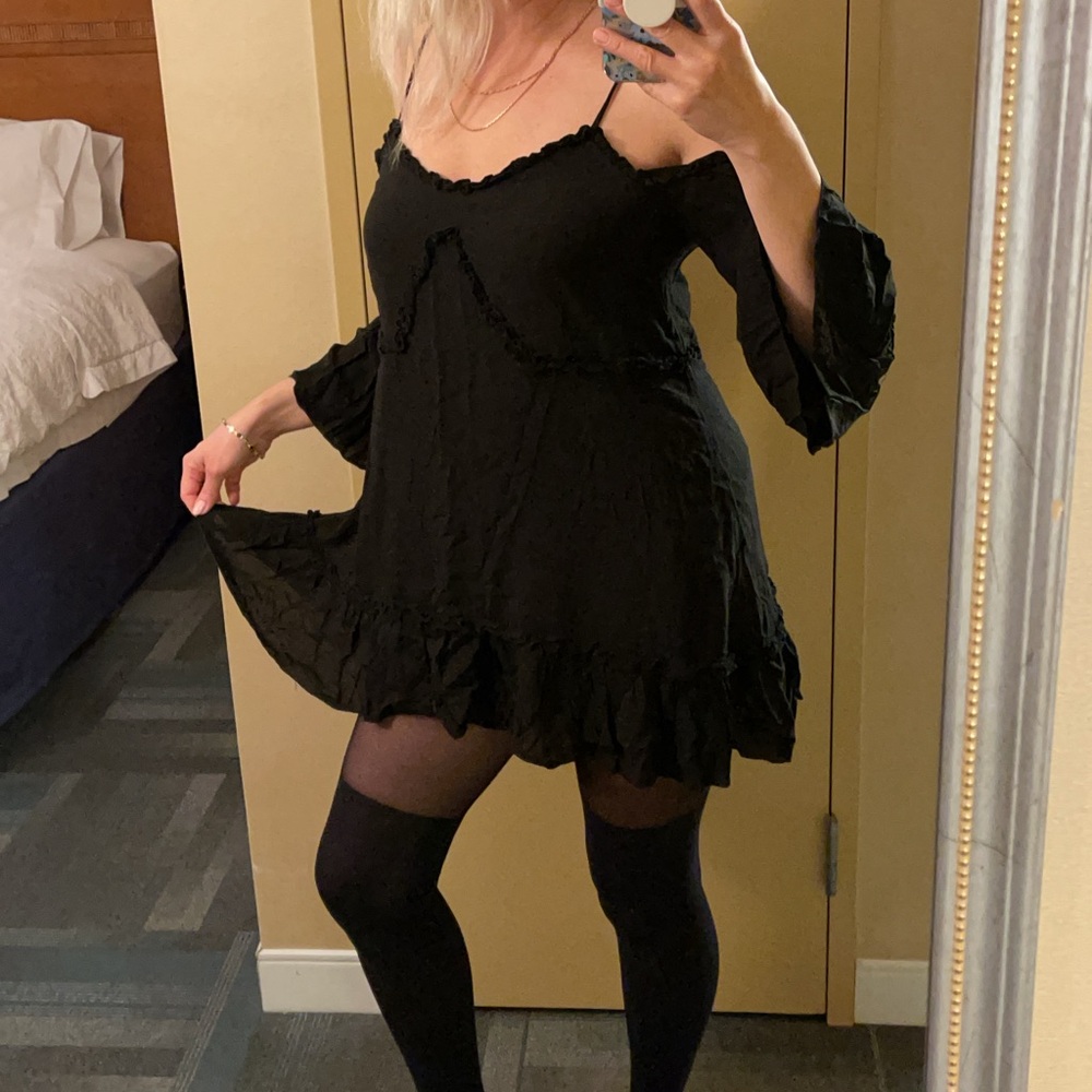 Denny Rose Black Mini Dress